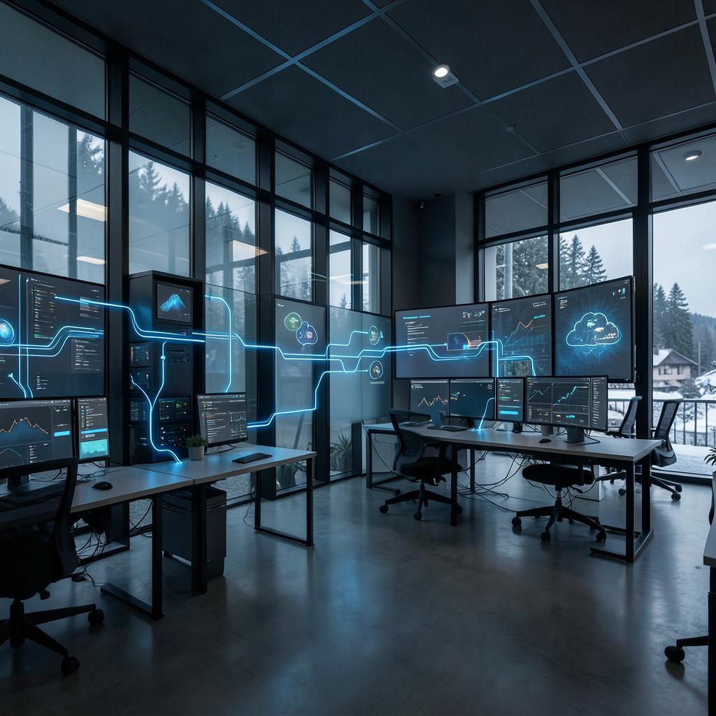 Moderner vernetzter Arbeitsplatz