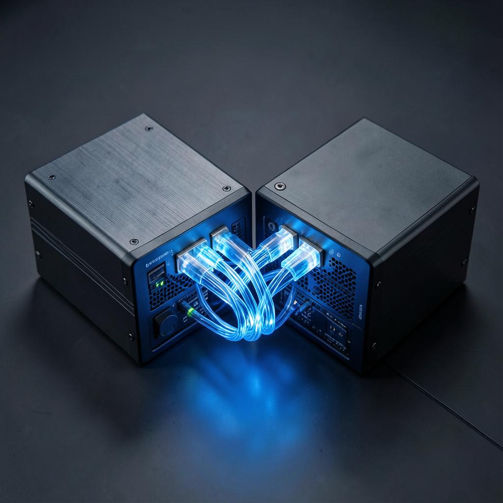Zwei verbundene Enterprise-Systeme